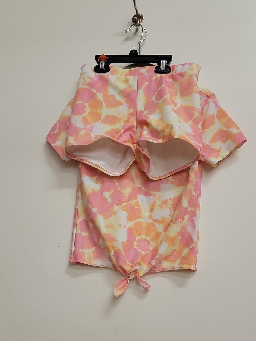 Old Navy Girls XL Rashguard Swim 2 PC nwot Orange Tie Dye